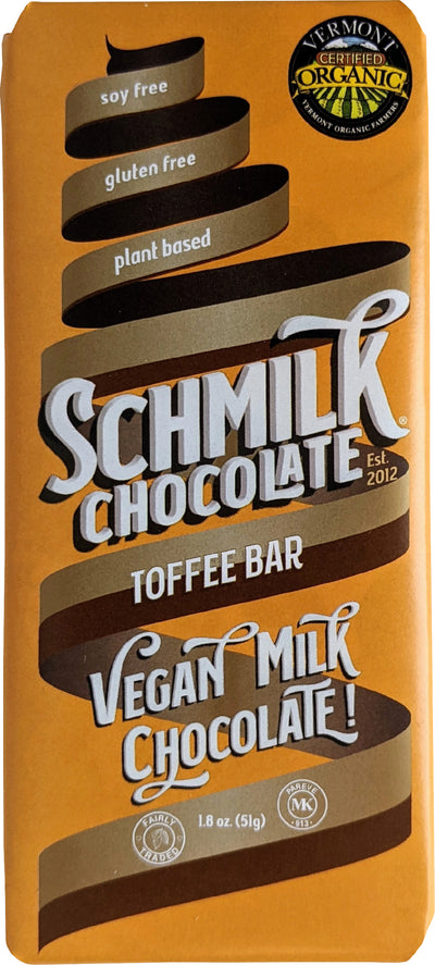 Toffee Vegan Milk Chocolate Bars