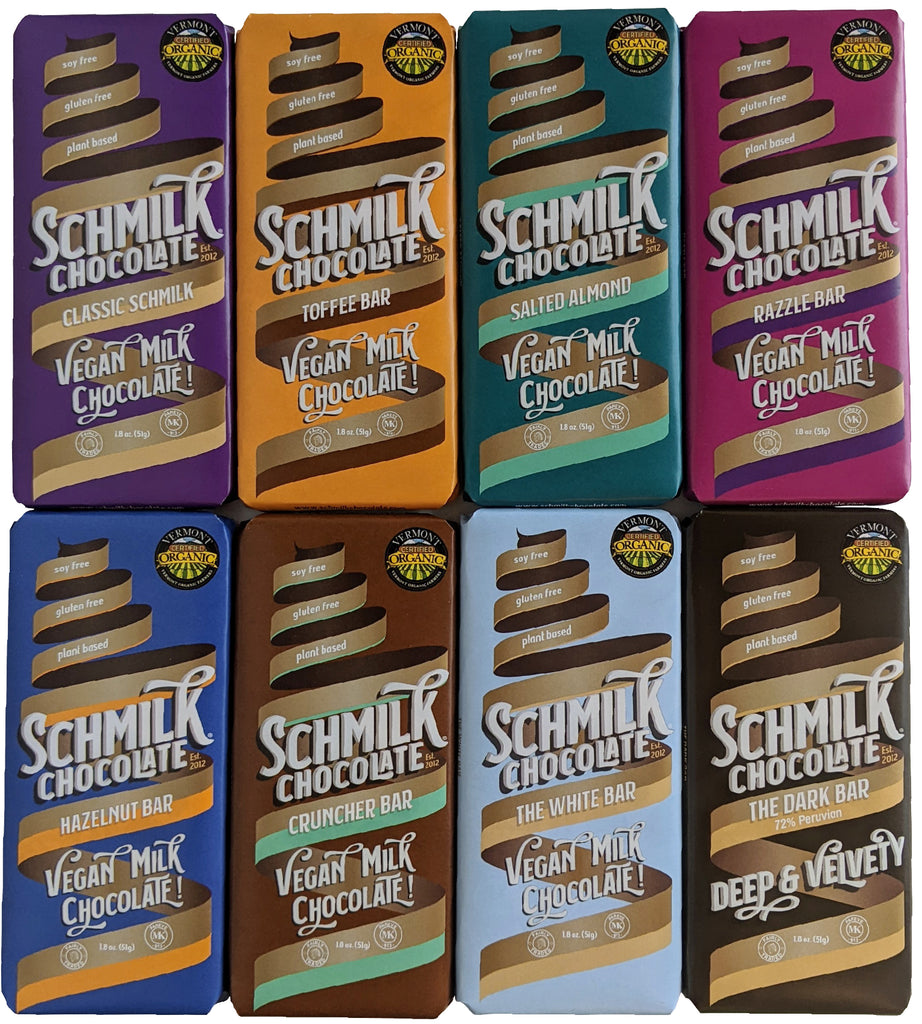 Ultimate Variety of Schmilk® Vegan Chocolate Bars (8-Pack)