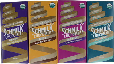 Variety of Schmilk® Vegan Chocolate Bars - Shop Vegan Chocolate Candies